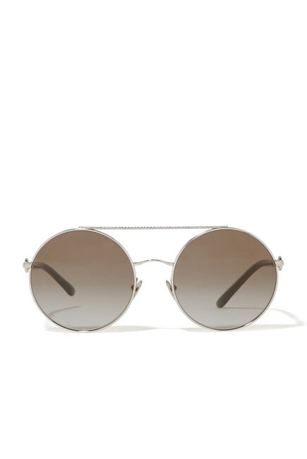 Round Frame Gold Sunglasses